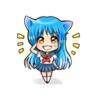 ネコ耳スタンプ☆元気編（個別スタンプ：1）