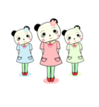 Pandakochan and two friends 2 (English)（個別スタンプ：1）