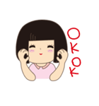 おかっぱ女子（個別スタンプ：3）