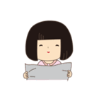 おかっぱ女子（個別スタンプ：24）