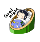 Moon Princess and a rabbit For English（個別スタンプ：21）