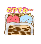 赤鬼ちゃん青鬼ちゃんのスタンプ（個別スタンプ：3）