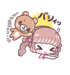 ゆるクマと女の子♪（個別スタンプ：37）