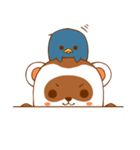 仲良しクマとフェレット（個別スタンプ：1）