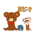 仲良しクマとフェレット（個別スタンプ：23）