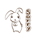 moon's rabbit English（個別スタンプ：3）