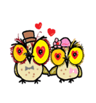 Happy owl family（個別スタンプ：9）