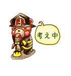 絵本風くま消防士（個別スタンプ：13）