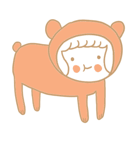 Girl, Bear(？)（個別スタンプ：5）