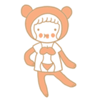 Girl, Bear(？)（個別スタンプ：9）