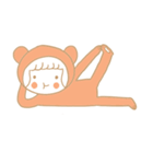 Girl, Bear(？)（個別スタンプ：16）