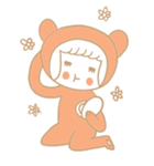 Girl, Bear(？)（個別スタンプ：21）