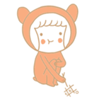 Girl, Bear(？)（個別スタンプ：22）