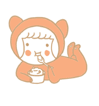 Girl, Bear(？)（個別スタンプ：23）