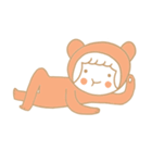 Girl, Bear(？)（個別スタンプ：28）