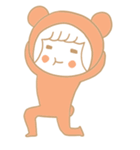 Girl, Bear(？)（個別スタンプ：30）