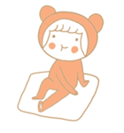 Girl, Bear(？)（個別スタンプ：32）