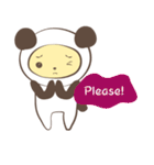 The boy who put on panda costume.（個別スタンプ：8）