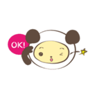 The boy who put on panda costume.（個別スタンプ：30）