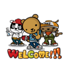 Hip Hop Bear : Benny, A.C., B-Real（個別スタンプ：1）