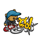 Hip Hop Bear : Benny, A.C., B-Real（個別スタンプ：9）