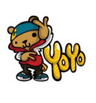 Hip Hop Bear : Benny, A.C., B-Real（個別スタンプ：10）