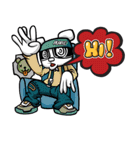 Hip Hop Bear : Benny, A.C., B-Real（個別スタンプ：32）