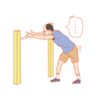 おじさんの組み立て方（個別スタンプ：4）