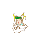 Mr. green hair ＆ sleepy cat  (Eng)（個別スタンプ：33）