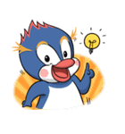 Blue penguin（個別スタンプ：7）