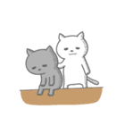 白ねこ(時々黒ねこ)スタンプ（個別スタンプ：38）