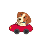 cute beagle dogs（個別スタンプ：1）