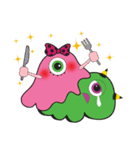 PINK MONSTER and GREEN MONSTER（個別スタンプ：5）