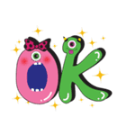 PINK MONSTER and GREEN MONSTER（個別スタンプ：14）