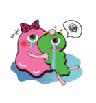 PINK MONSTER and GREEN MONSTER（個別スタンプ：34）