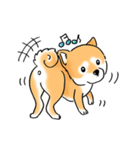 Shiba Inu "Hanapi" ＆ "Kinako" body type（個別スタンプ：5）