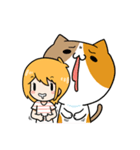 Miki and Giant cat（個別スタンプ：4）