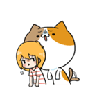 Miki and Giant cat（個別スタンプ：5）