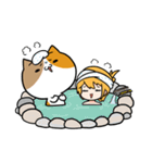 Miki and Giant cat（個別スタンプ：9）