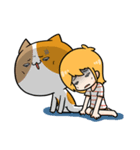 Miki and Giant cat（個別スタンプ：14）