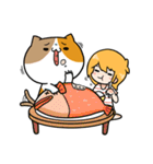 Miki and Giant cat（個別スタンプ：16）