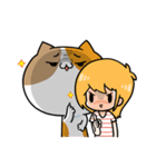 Miki and Giant cat（個別スタンプ：19）