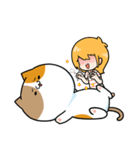 Miki and Giant cat（個別スタンプ：21）