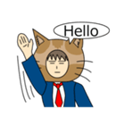 Cat salaryman(English version)（個別スタンプ：1）