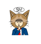 Cat salaryman(English version)（個別スタンプ：23）