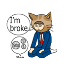 Cat salaryman(English version)（個別スタンプ：37）