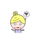 Round-faced girl（個別スタンプ：15）