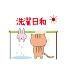 ゆる系うさぎとにゃんこのスタンプ2（個別スタンプ：11）