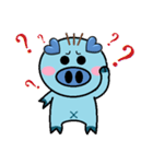 San Mao Blue Pig（個別スタンプ：3）