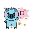 San Mao Blue Pig（個別スタンプ：9）